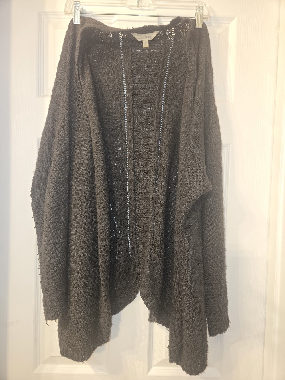 Charming Charlie Open-Front Women's Sweater Cardigan - Gray Size M